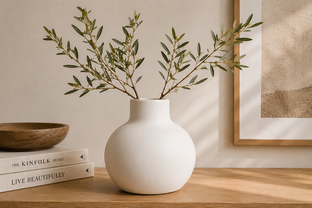 Wazon ceramiczny – matowa biel