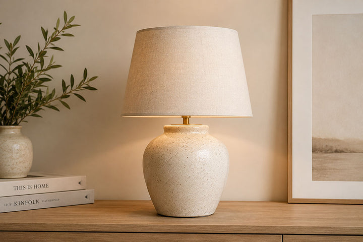 Lampa stołowa – ceramiczna podstawa