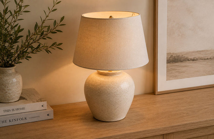 Lampa stołowa – ceramiczna podstawa