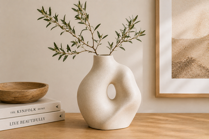 Rzeźbiarski wazon ceramiczny