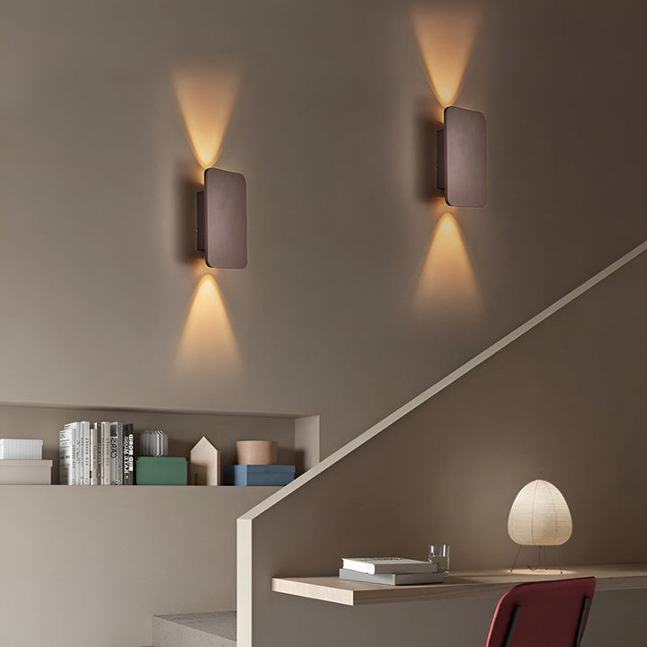 Ścienna lampa LED - Prostokątna z zaokrąglonymi rogami