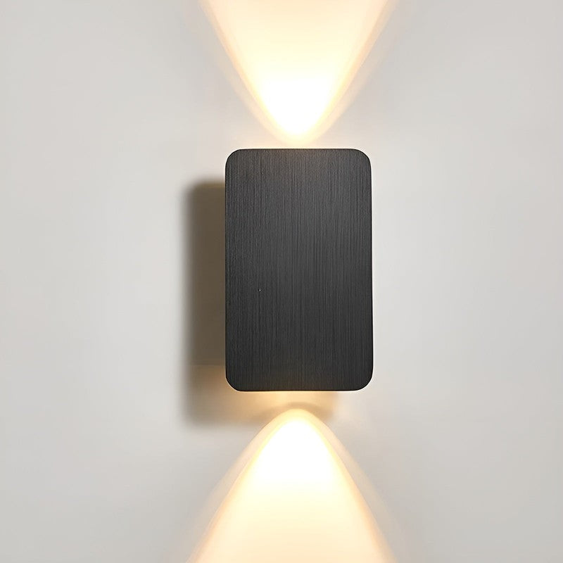 Ścienna lampa LED - Prostokątna z zaokrąglonymi rogami