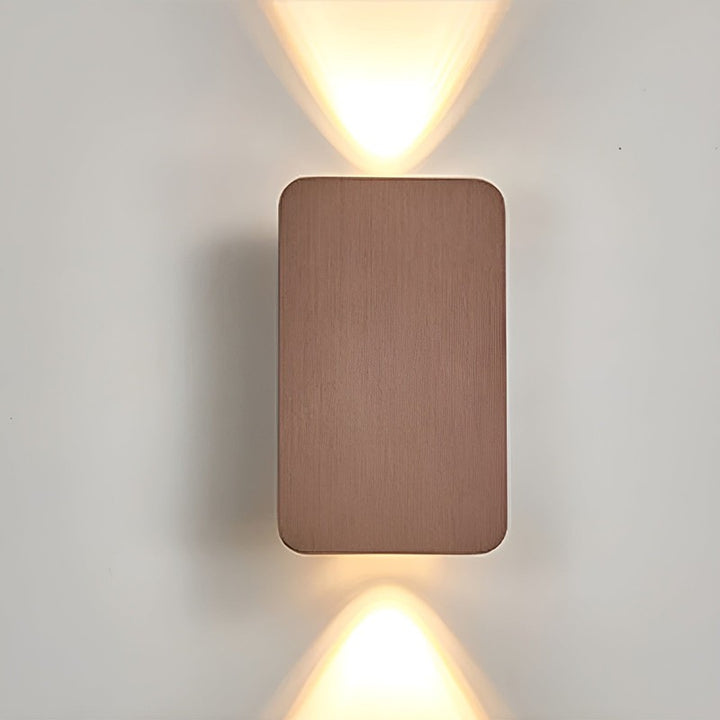 Ścienna lampa LED - Prostokątna z zaokrąglonymi rogami