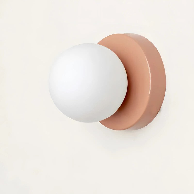 Ścienna lampa minimalistyczna - szklany klosz