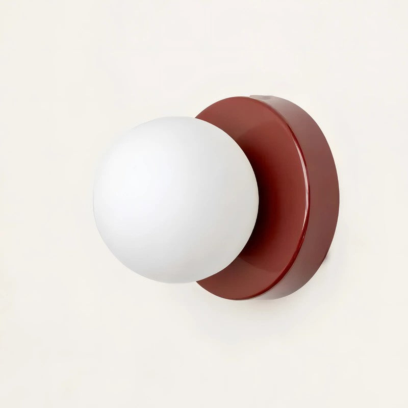 Ścienna lampa minimalistyczna - szklany klosz