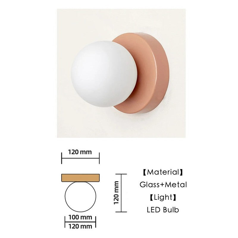 Ścienna lampa minimalistyczna - szklany klosz
