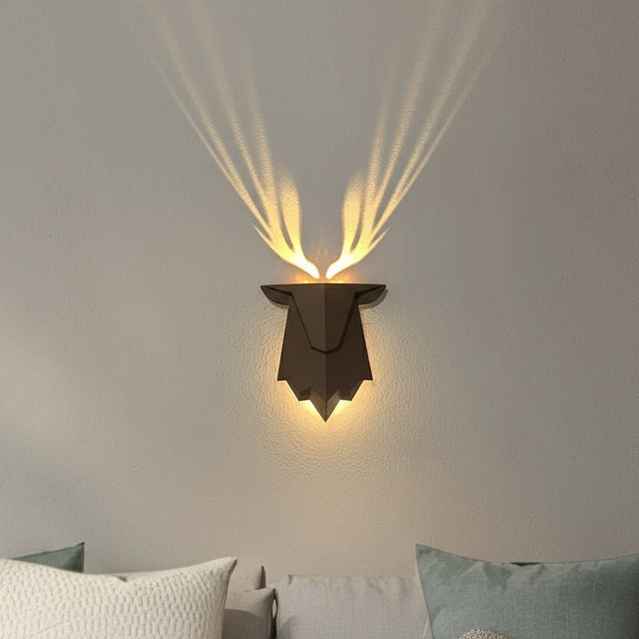 Ścienna lampa Zenantler - Ciemnobrązowa / ciemnoszara