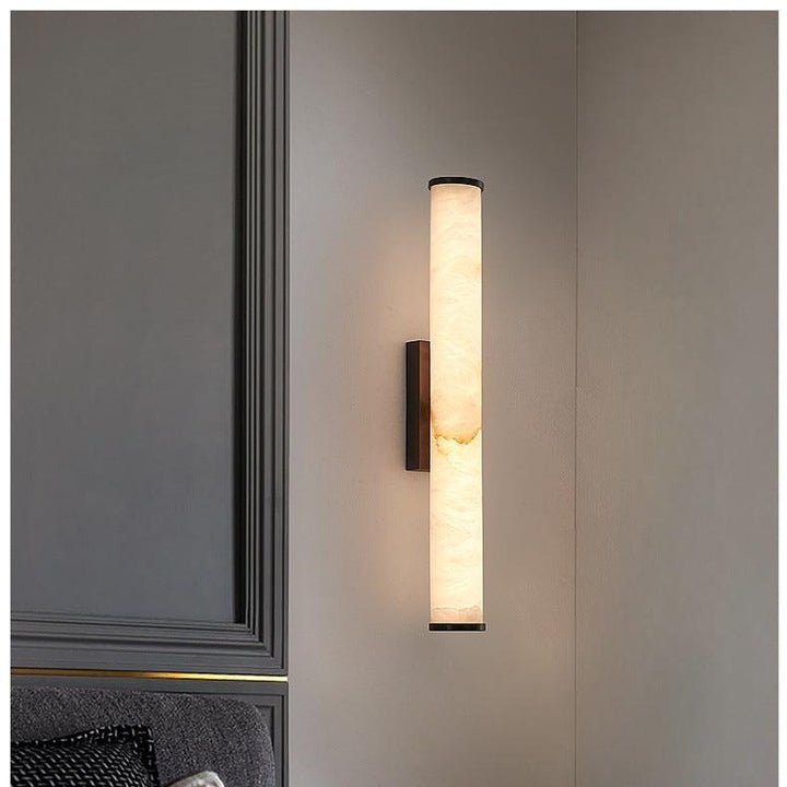 Lampa ścienna LED - Cylindryczna z efektem marmuru