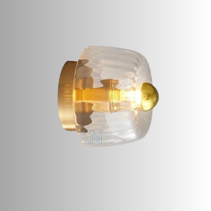 Lampa Ścienna - Styl Bauhaus z Przeźroczystym Szkłem