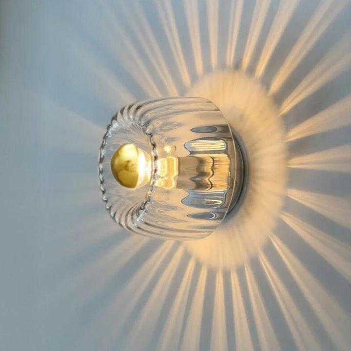 Lampa Ścienna - Styl Bauhaus z Przeźroczystym Szkłem
