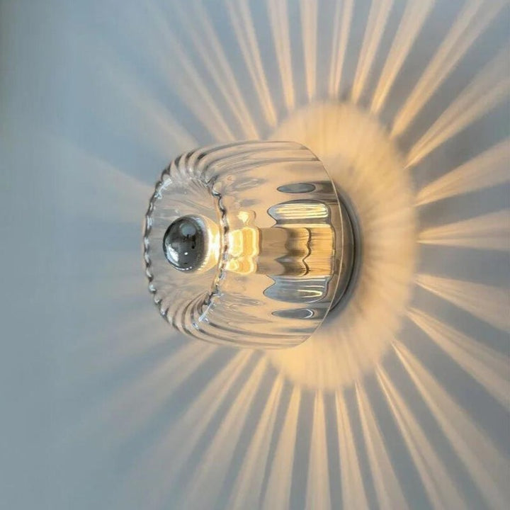 Lampa Ścienna - Styl Bauhaus z Przeźroczystym Szkłem