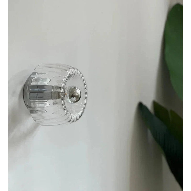 Lampa Ścienna - Styl Bauhaus z Przeźroczystym Szkłem