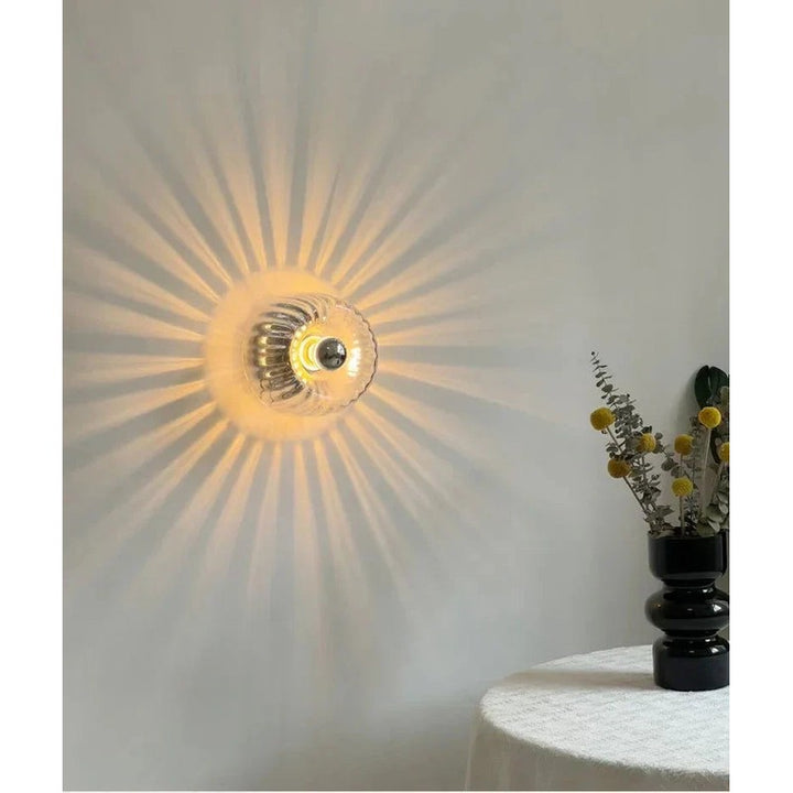 Lampa Ścienna - Styl Bauhaus z Przeźroczystym Szkłem