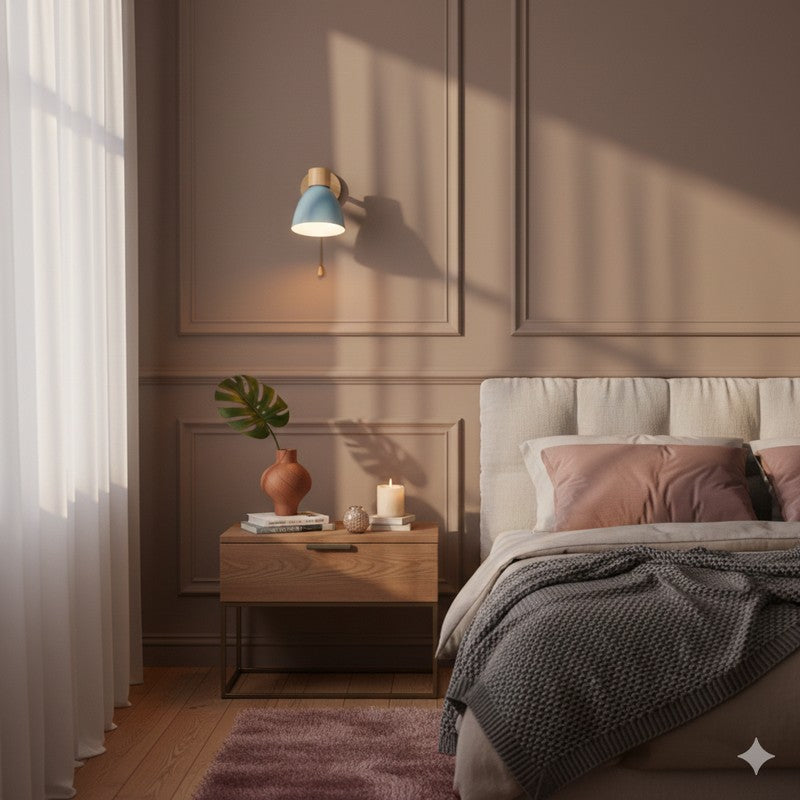 Lampa Ścienna z Abażurem Stożkowym
