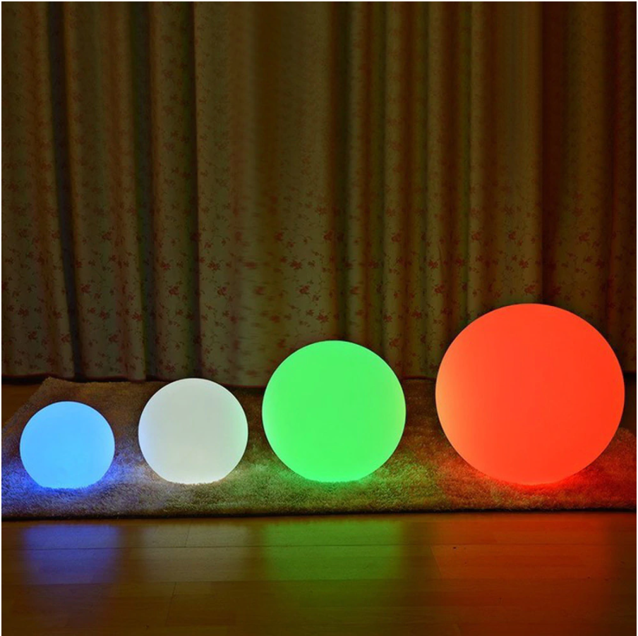 Lampa kula LED bezprzewodowa - Akumulatorowa, 16 kolorów, sterowana pilotem