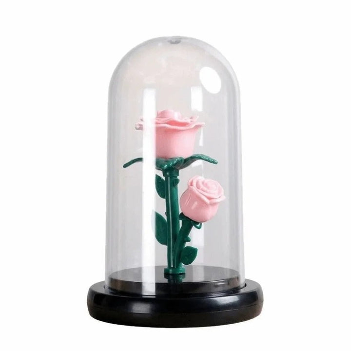 Lampa LED stołowa w kształcie tulipana - przezroczysta kopuła