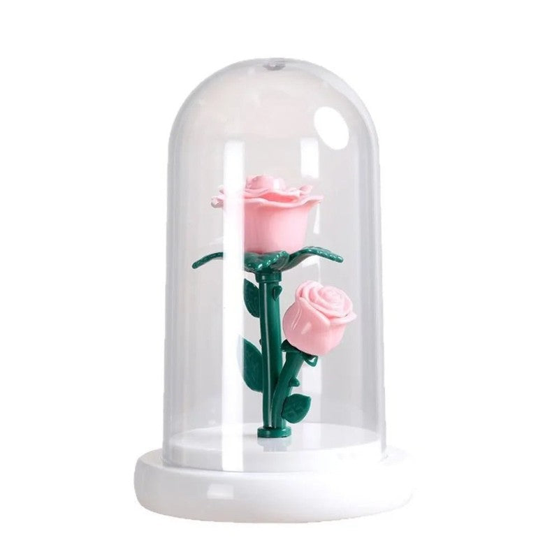 Lampa LED stołowa w kształcie tulipana - przezroczysta kopuła