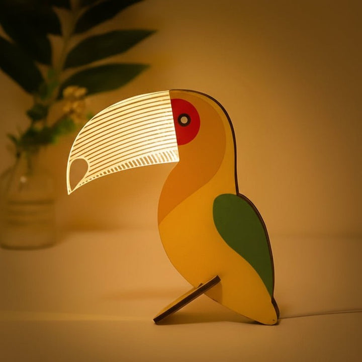 Lampa nocna LED dla dzieci - 2D wzór zwierząt