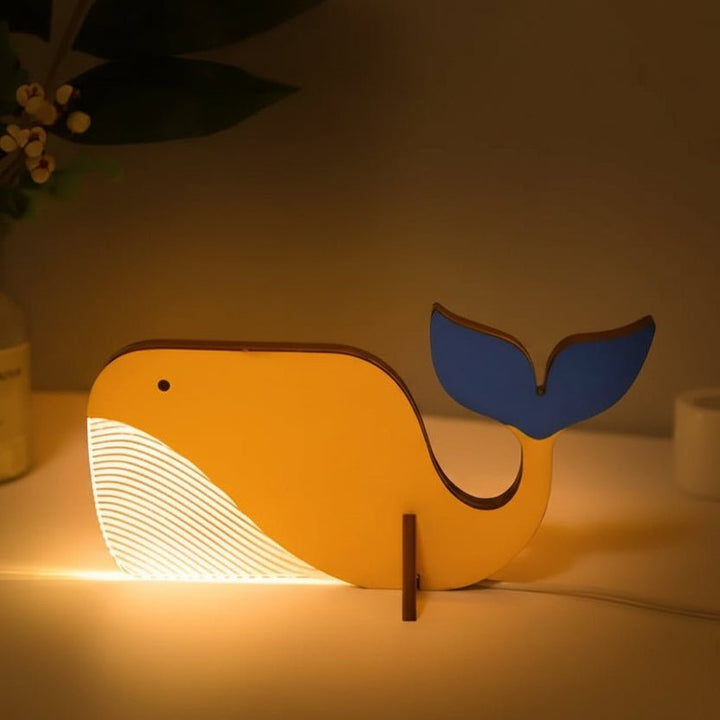 Lampa nocna LED dla dzieci - 2D wzór zwierząt