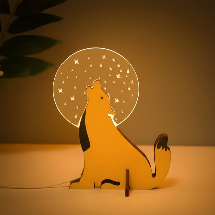 Lampa nocna LED dla dzieci - 2D wzór zwierząt