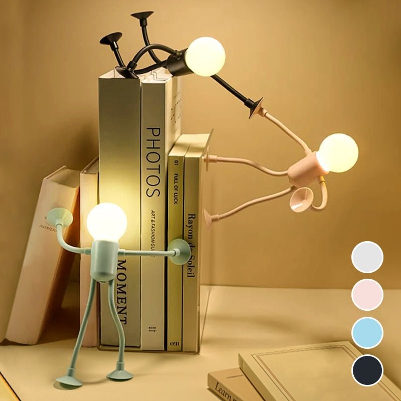 Lampa nocna LED z regulowanymi ramionami i nogami