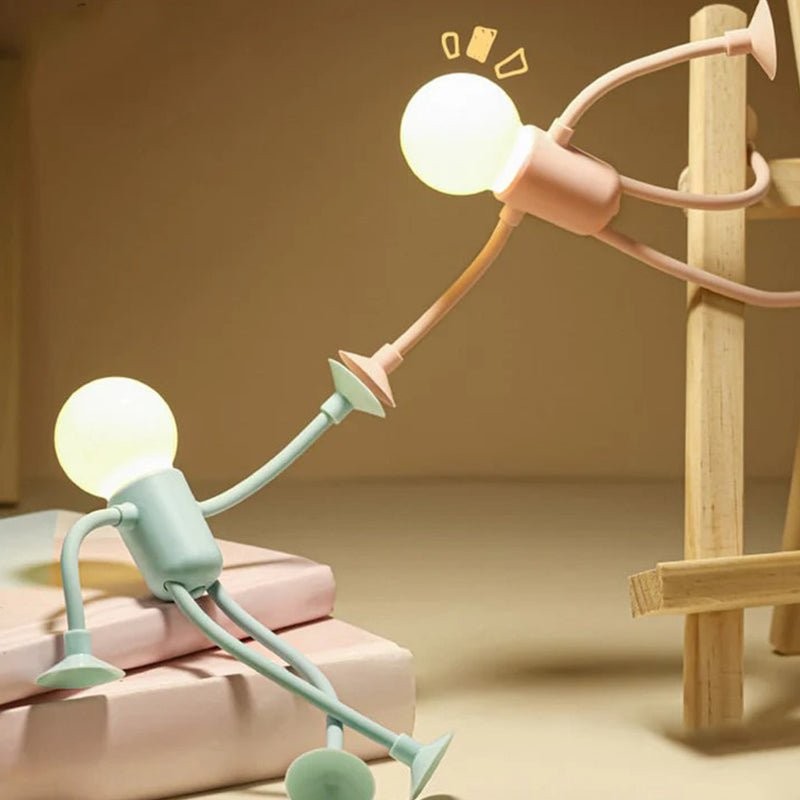 Lampa nocna LED z regulowanymi ramionami i nogami