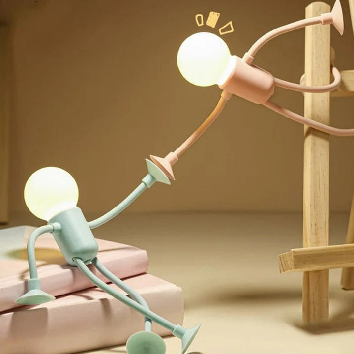 Lampa nocna LED z regulowanymi ramionami i nogami