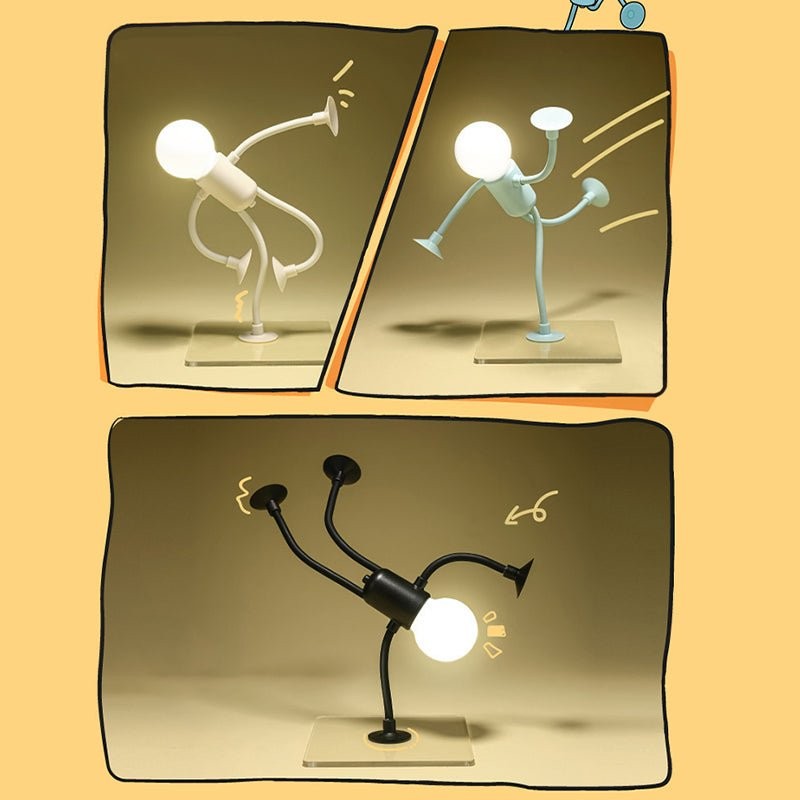 Lampa nocna LED z regulowanymi ramionami i nogami