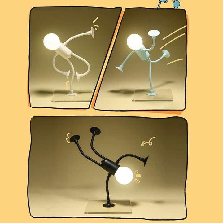 Lampa nocna LED z regulowanymi ramionami i nogami