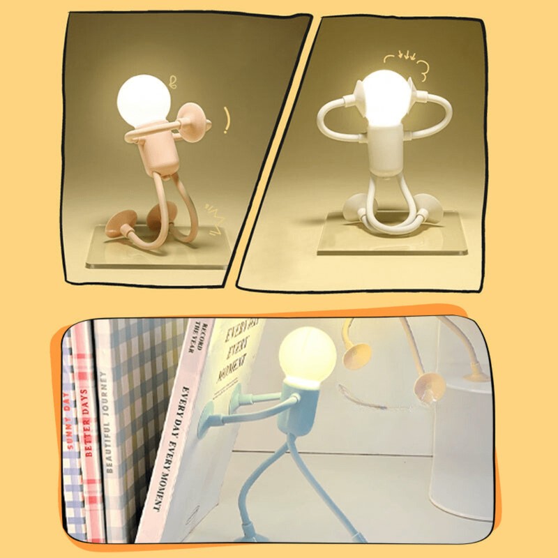 Lampa nocna LED z regulowanymi ramionami i nogami