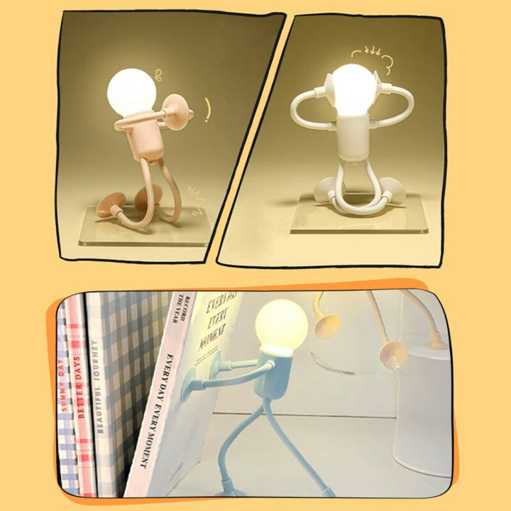 Lampa nocna LED z regulowanymi ramionami i nogami