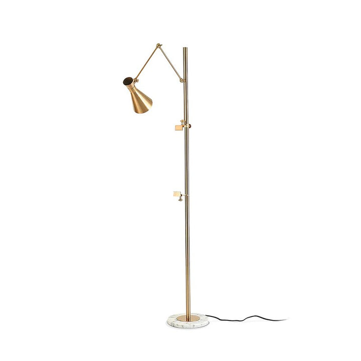 Lampa podłogowa z ramieniem obrotowym i wsparciem na ramkę