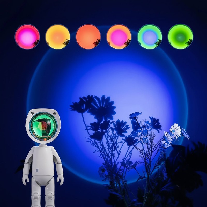 Lampa Projektor Światła - Astronauta Robot