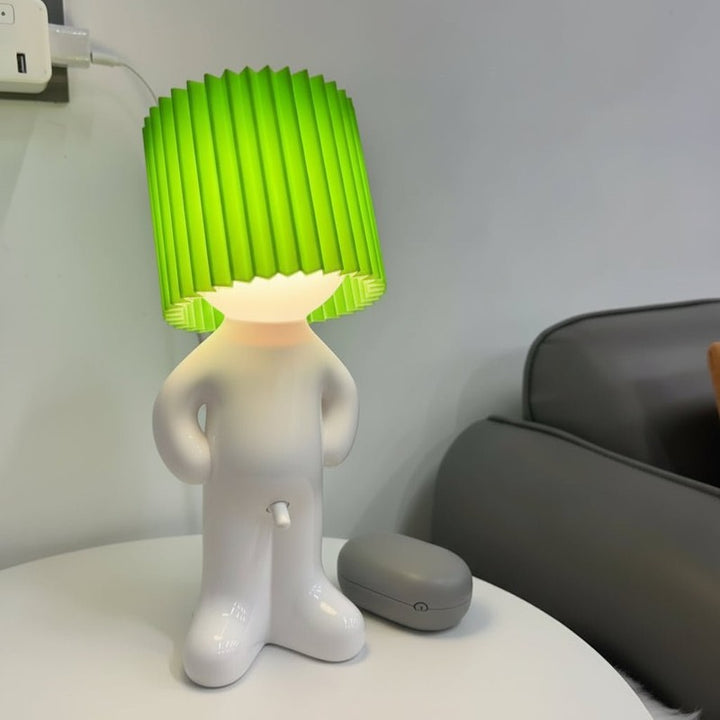 Lampa stołowa dekoracyjna - Postać z abażurem