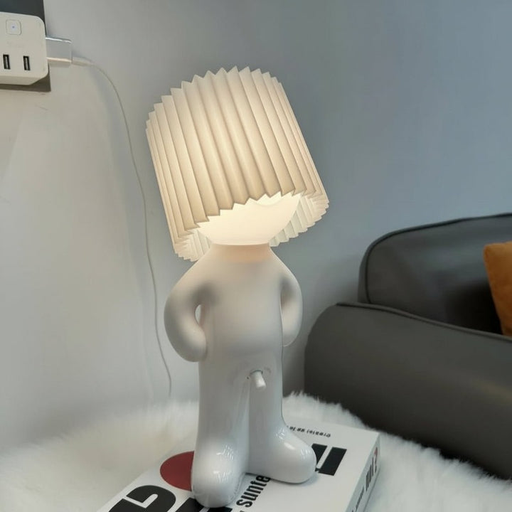 Lampa stołowa dekoracyjna - Postać z abażurem