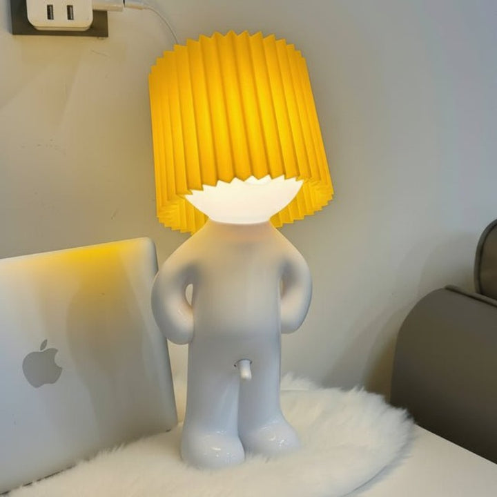 Lampa stołowa dekoracyjna - Postać z abażurem