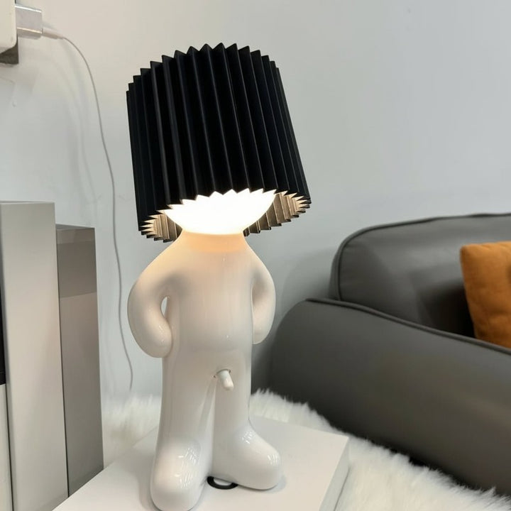 Lampa stołowa dekoracyjna - Postać z abażurem