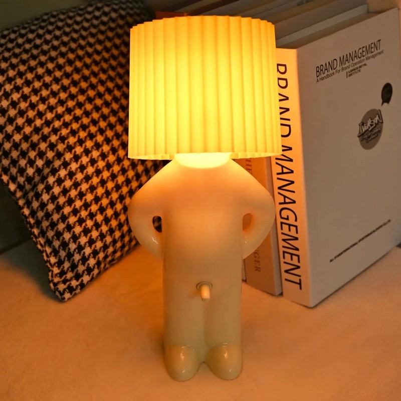 Lampa stołowa dekoracyjna - Postać z abażurem