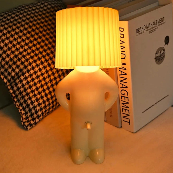Lampa stołowa dekoracyjna - Postać z abażurem
