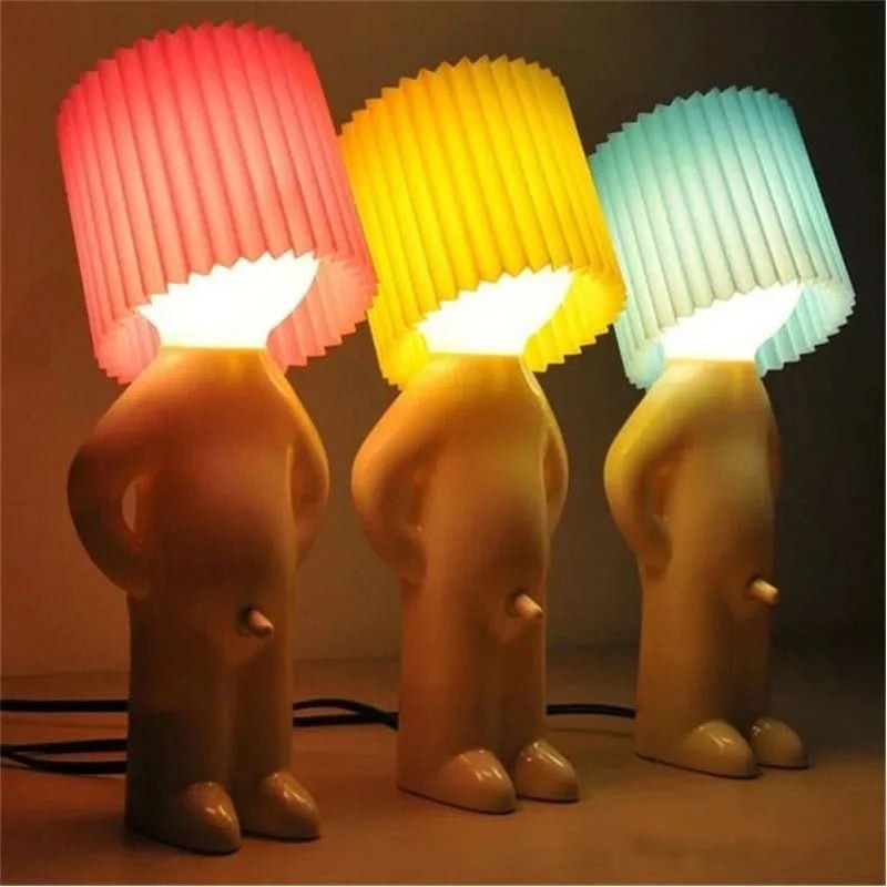 Lampa stołowa dekoracyjna - Postać z abażurem