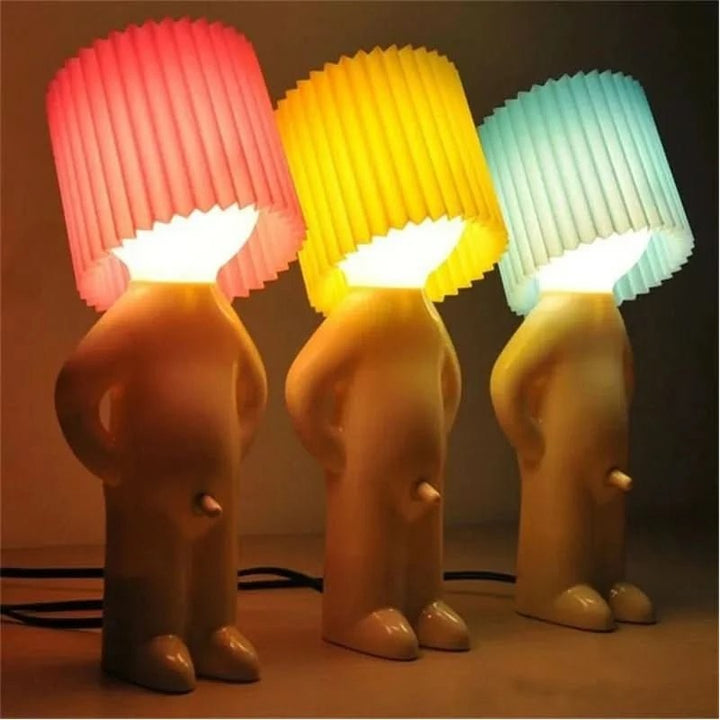Lampa stołowa dekoracyjna - Postać z abażurem