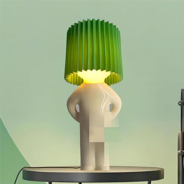 Lampa stołowa dekoracyjna - Postać z abażurem