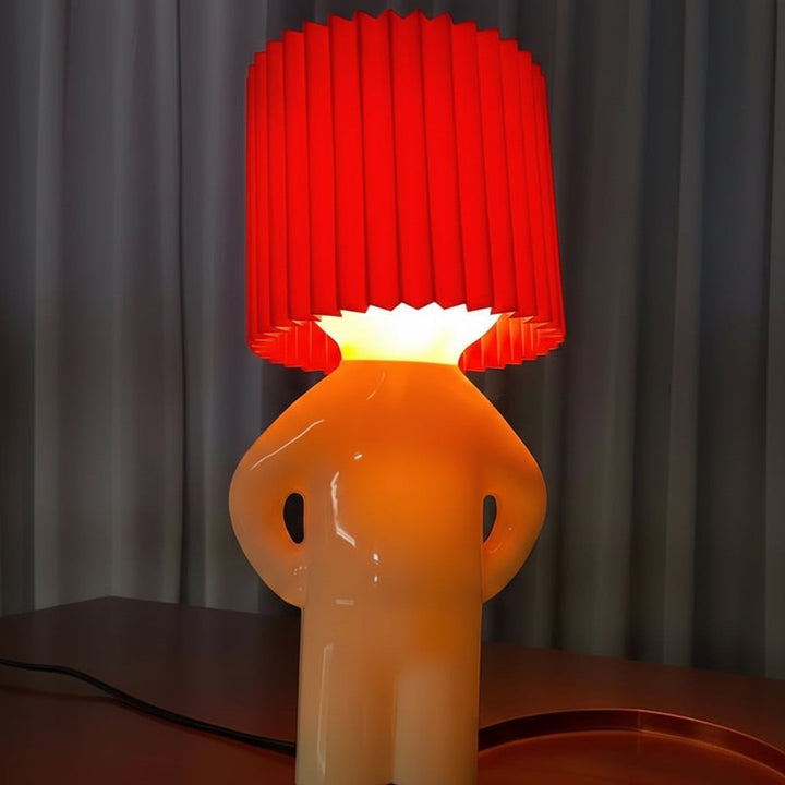 Lampa stołowa dekoracyjna - Postać z abażurem