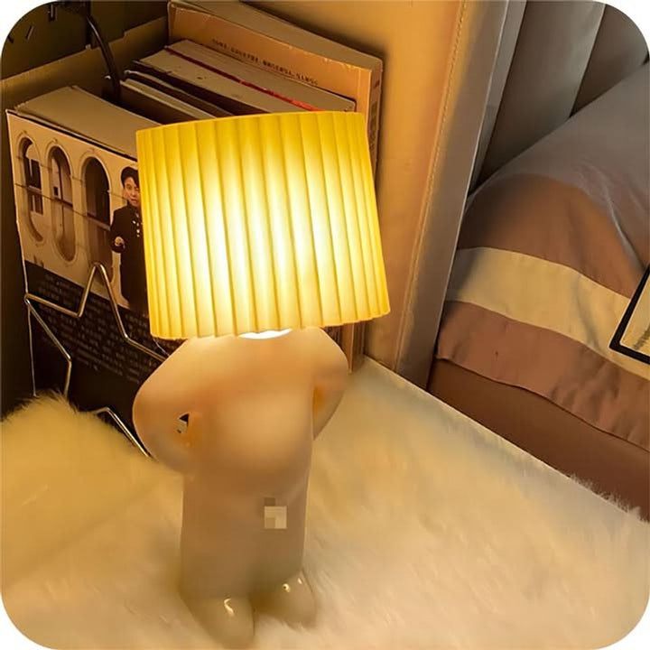 Lampa stołowa dekoracyjna - Postać z abażurem