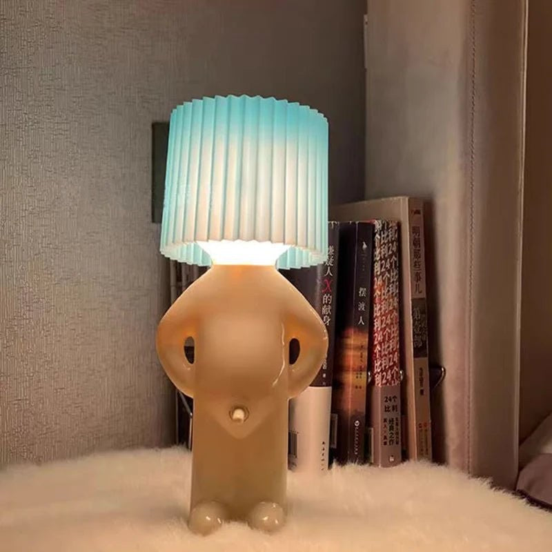 Lampa stołowa dekoracyjna - Postać z abażurem