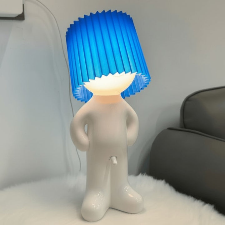 Lampa stołowa dekoracyjna - Postać z abażurem