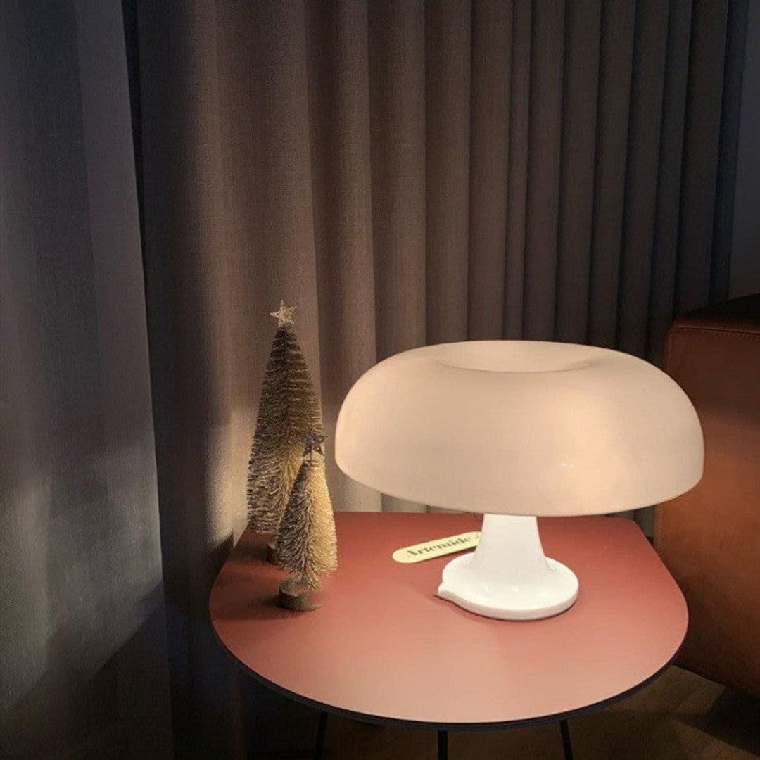 Lampa Stołowa - Kopułowa z Opalowym Efektem