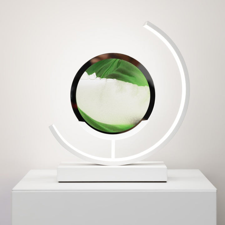 Lampa stołowa LED z minimalistycznym wzorem piasku