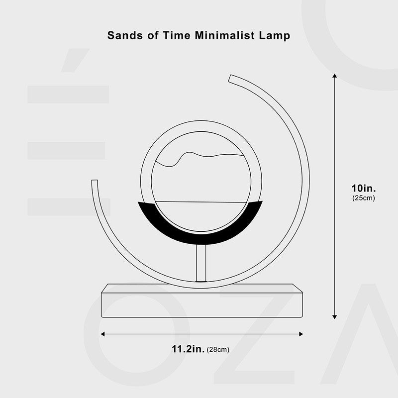 Lampa stołowa LED z minimalistycznym wzorem piasku