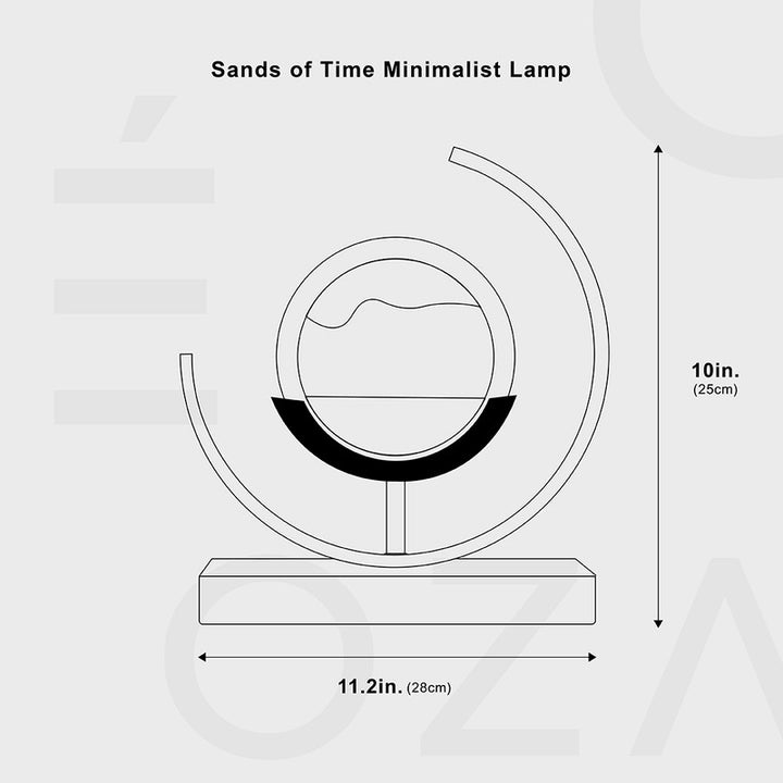 Lampa stołowa LED z minimalistycznym wzorem piasku